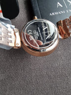 Armani Exchange AX5901 Women Silver Dial Rose Gold Watch