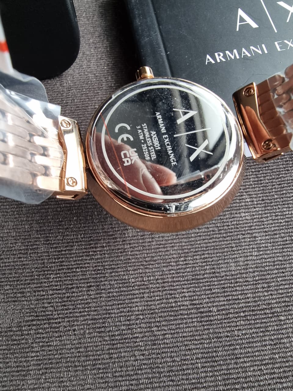 Armani Exchange AX5901 Women Silver Dial Rose Gold Watch