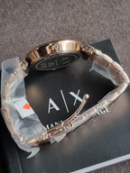 Armani Exchange AX5901 Women Silver Dial Rose Gold Watch