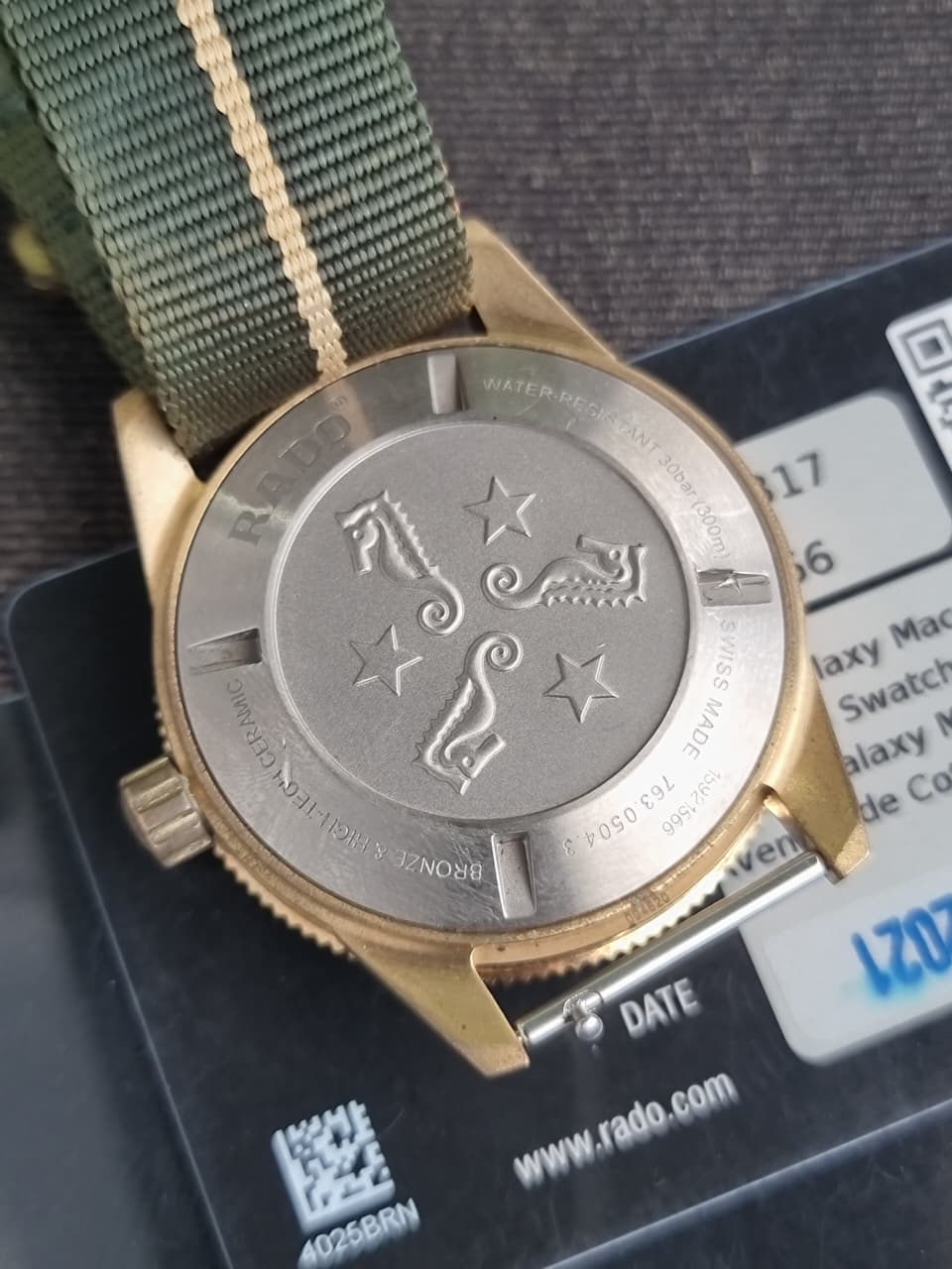 Rado Captain Cook Automatic Bronze Green Dial 42mm Men's Watch – R32504317 (Condition 8/10)
