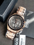 Hugo Boss Men’s Chronograph Quartz Stainless Steel Grey Dial 44mm Watch 1513632
