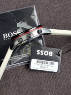 HUGO BOSS Center Court Chronograph Brass Dial Black Hybrid Strap Men's Watch – 1514024
