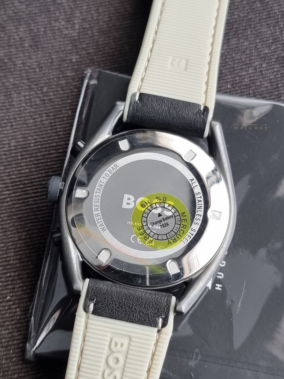 HUGO BOSS Center Court Chronograph Brass Dial Black Hybrid Strap Men's Watch – 1514024