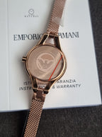 Emporio Armani Classic Mother of Pearl Dial Stainless Steel Women's Watch – AR7329