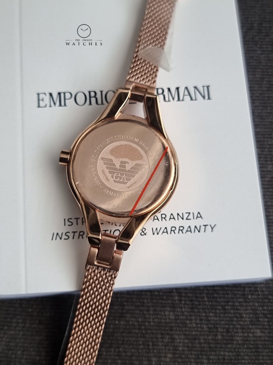 Emporio Armani Classic Mother of Pearl Dial Stainless Steel Women's Watch – AR7329