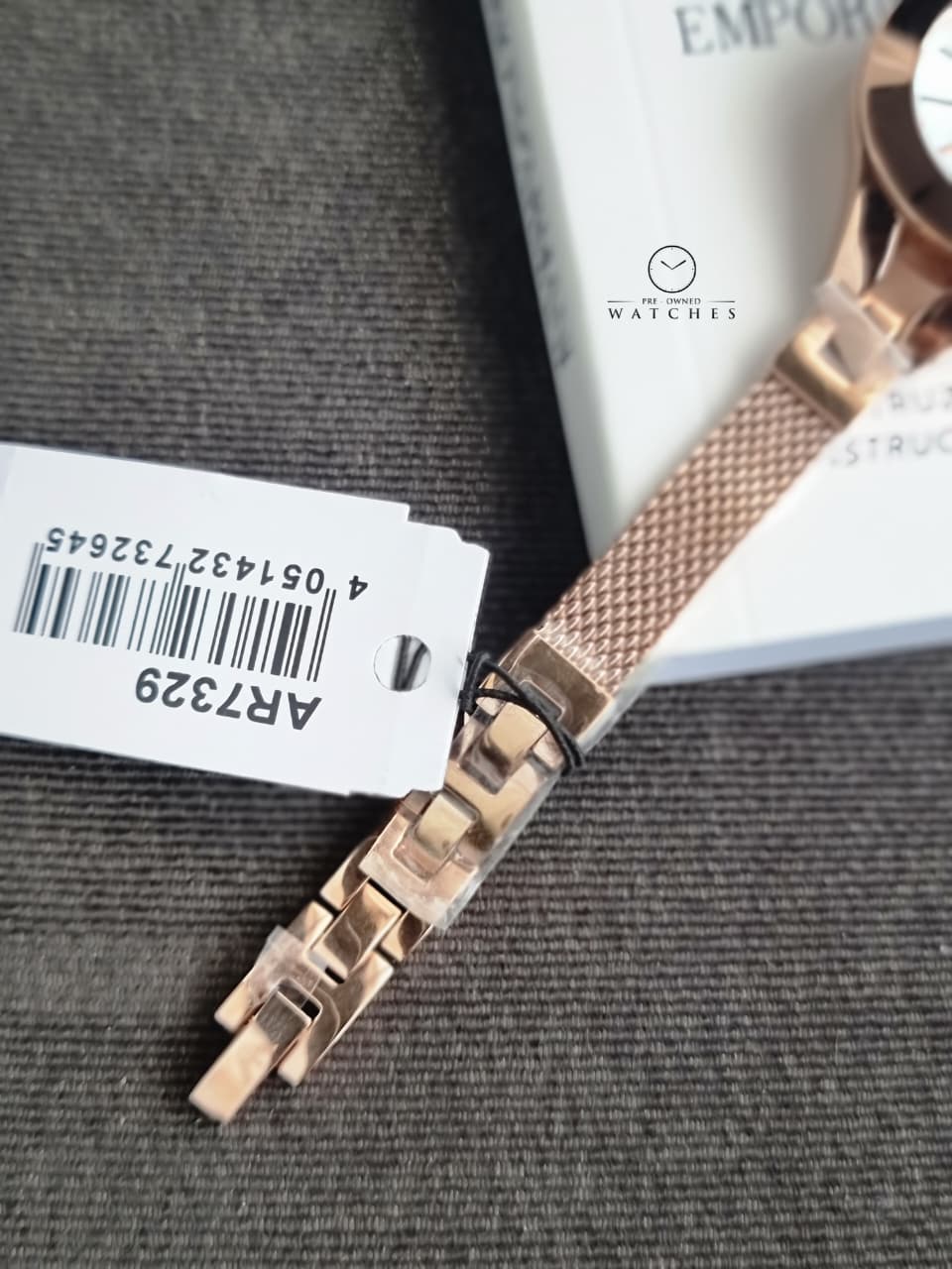 Emporio Armani Classic Mother of Pearl Dial Stainless Steel Women's Watch – AR7329