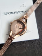 Emporio Armani Classic Mother of Pearl Dial Stainless Steel Women's Watch – AR7329