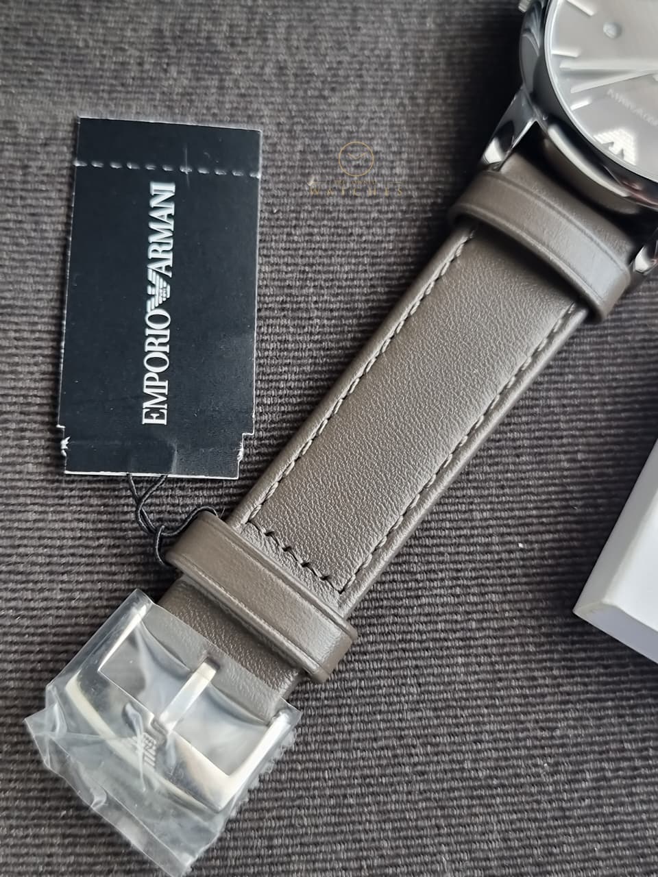 Emporio Armani Classic Brown Dial Brown Leather Strap Men's Watch – AR1729