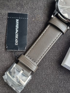 Emporio Armani Classic Brown Dial Brown Leather Strap Men's Watch – AR1729