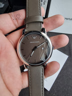 Emporio Armani Classic Brown Dial Brown Leather Strap Men's Watch – AR1729