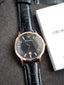 EMPORIO ARMANI Classic Black Leather Strap Black Dial Quartz Watch for Gents - AR2425