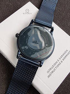 EMPORIO ARMANI Luigi Blue Mesh Bracelet White Dial Quartz Watch for Gents - AR11025