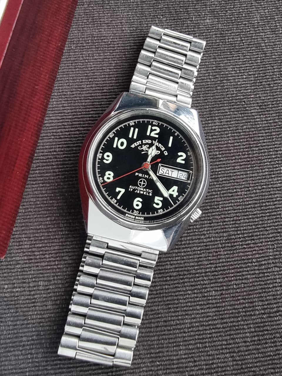 West End Watch – Black Dial Silver Steel Automatic (35mm)