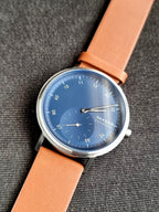 Skagen Kuppel Blue Dial Brown Leather Men's Watch – SKW6888