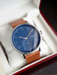 Skagen Kuppel Blue Dial Brown Leather Men's Watch – SKW6888