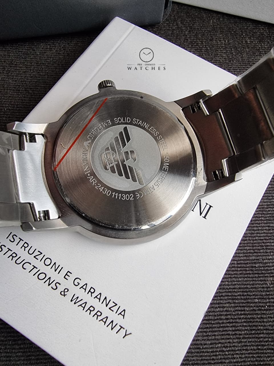 Emporio Armani Classic Silver Dial Stainless Steel Men’s Watch – AR2430