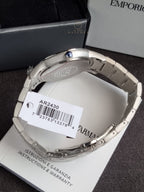 Emporio Armani Classic Silver Dial Stainless Steel Men’s Watch – AR2430