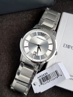 Emporio Armani Classic Silver Dial Stainless Steel Men’s Watch – AR2430