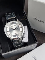 Emporio Armani Classic Silver Dial Stainless Steel Men’s Watch – AR2430