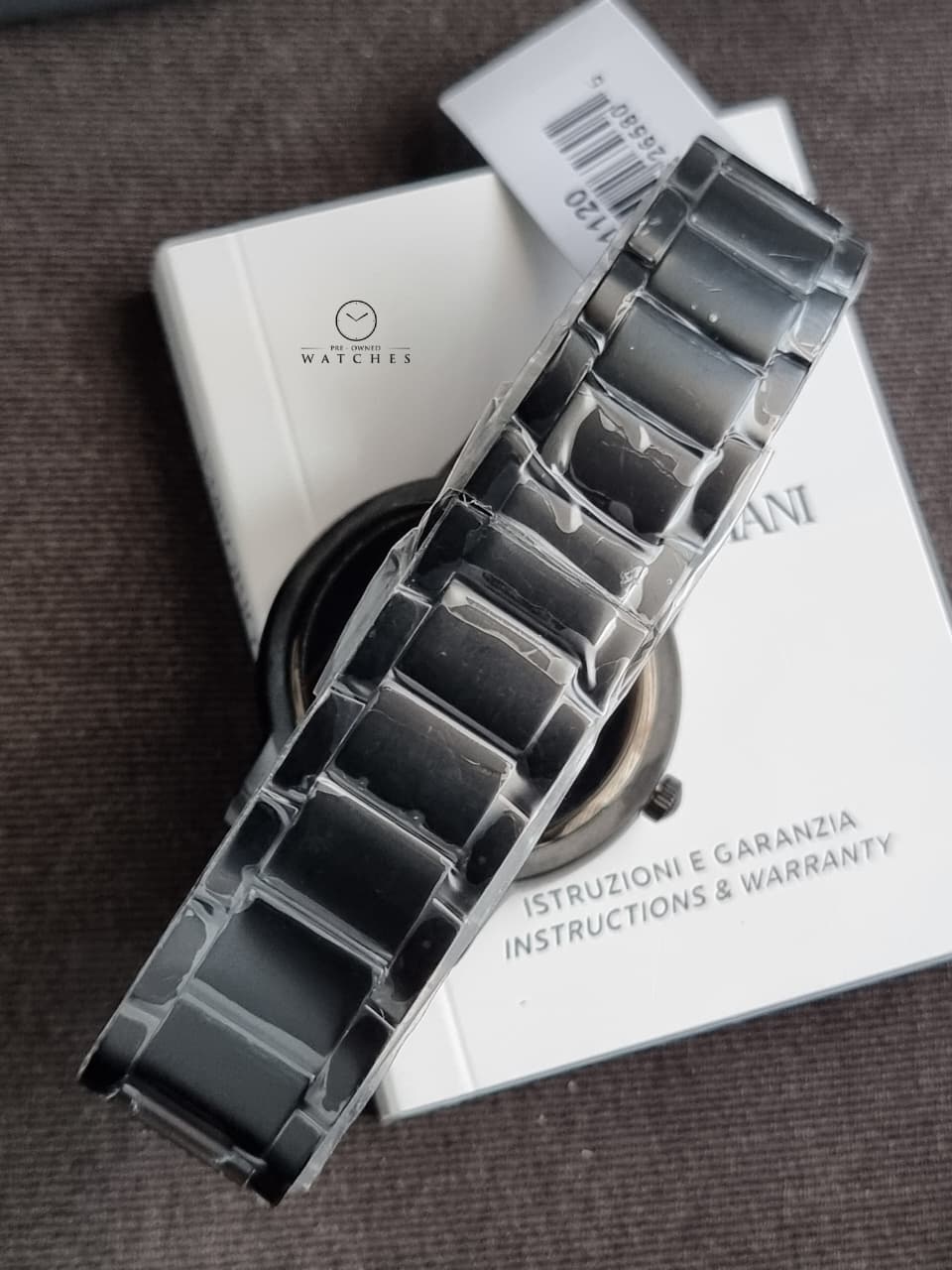 Emporio Armani Renato Grey Stainless Steel Brown Dial Men’s Watch – AR11120