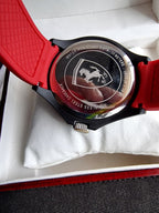 FERRARI Herren-Armbanduhr XL Analog Quarz Silikon 830002