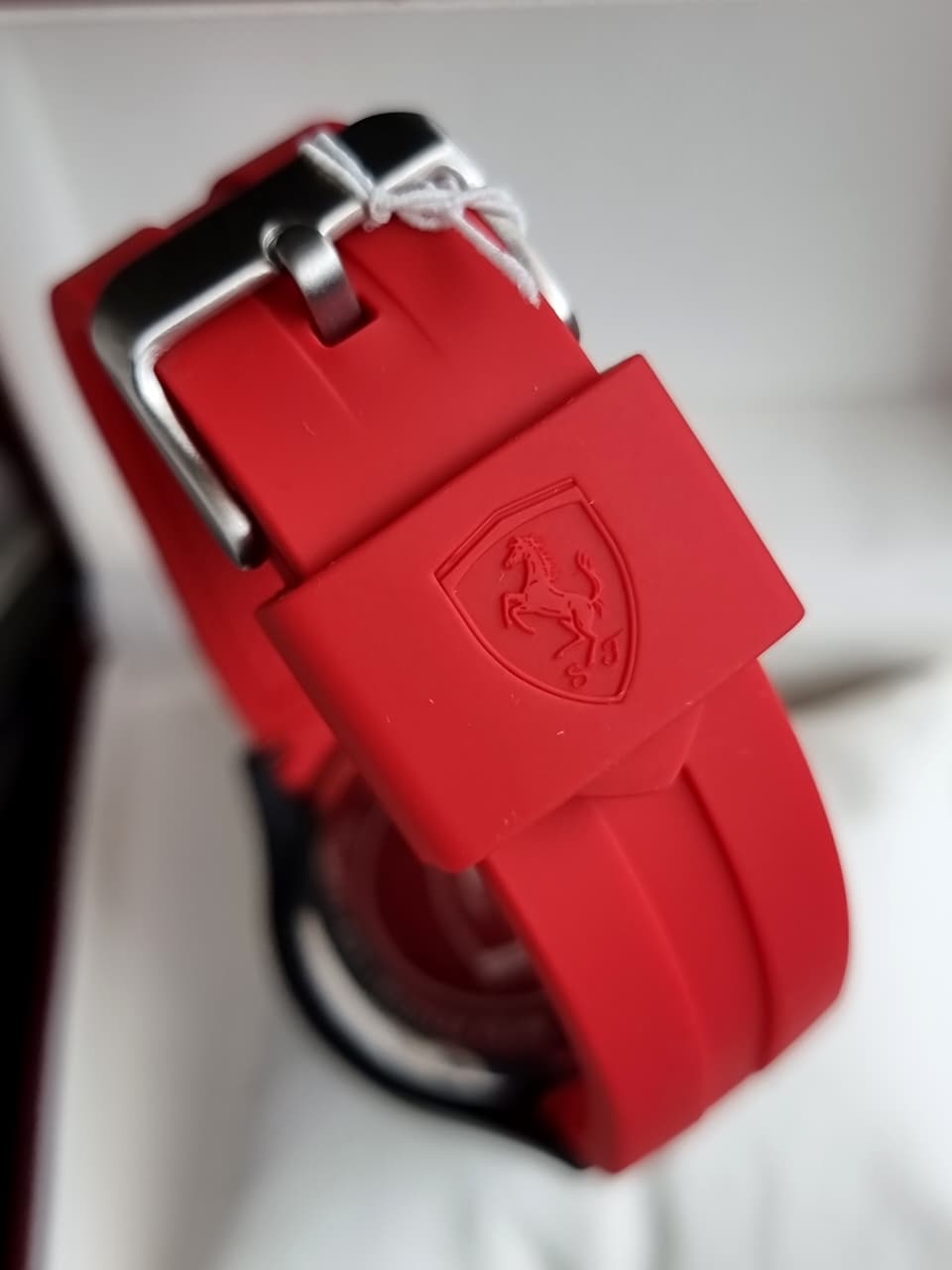 FERRARI Herren-Armbanduhr XL Analog Quarz Silikon 830002
