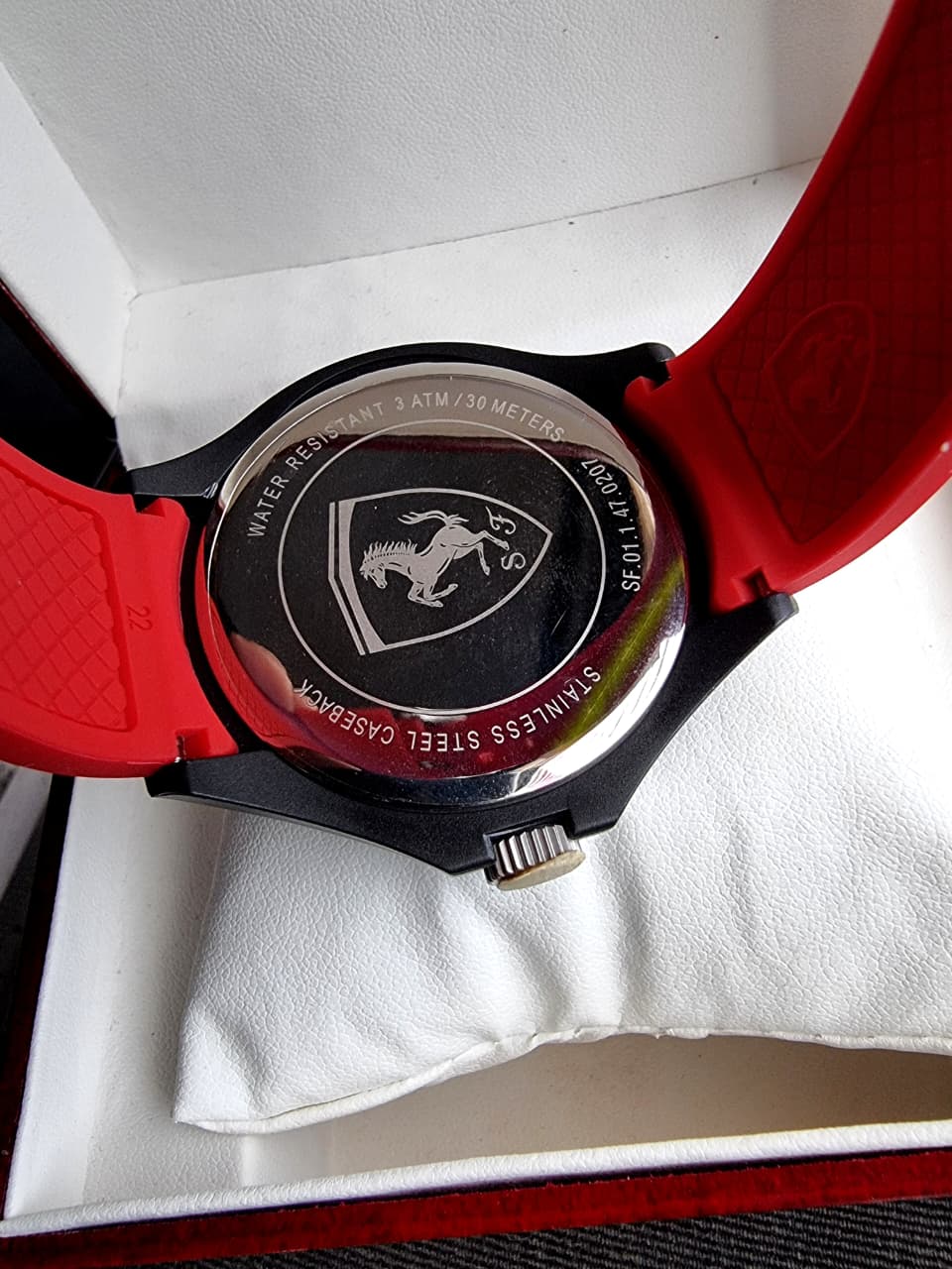 FERRARI Herren-Armbanduhr XL Analog Quarz Silikon 830002