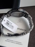 Emporio Armani Black Dial Black Stainless Steel Men's Watch – AR11079