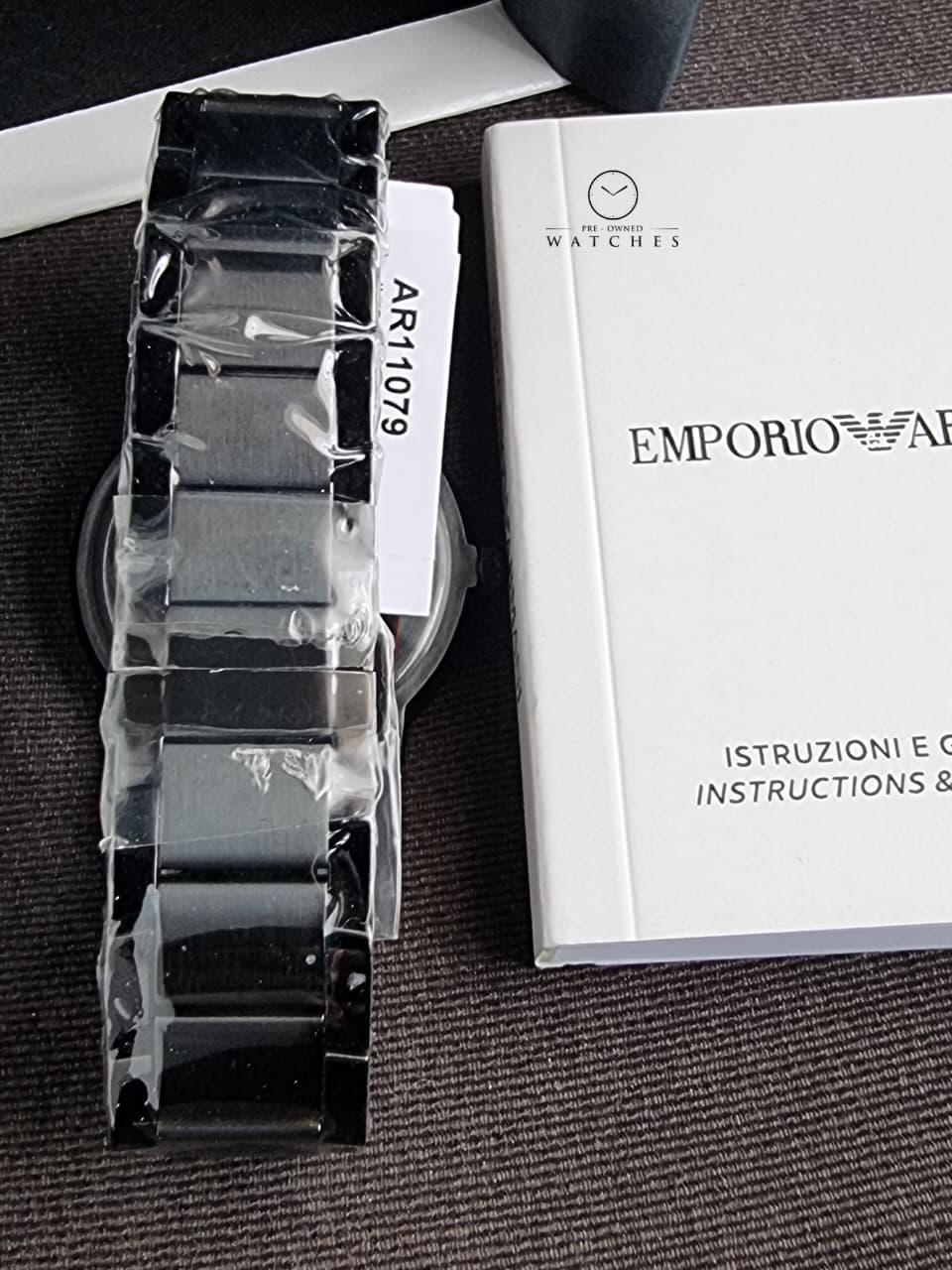 Emporio Armani Black Dial Black Stainless Steel Men's Watch – AR11079