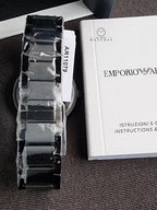 Emporio Armani Black Dial Black Stainless Steel Men's Watch – AR11079