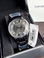 Emporio Armani Black Dial Black Stainless Steel Men's Watch – AR11079