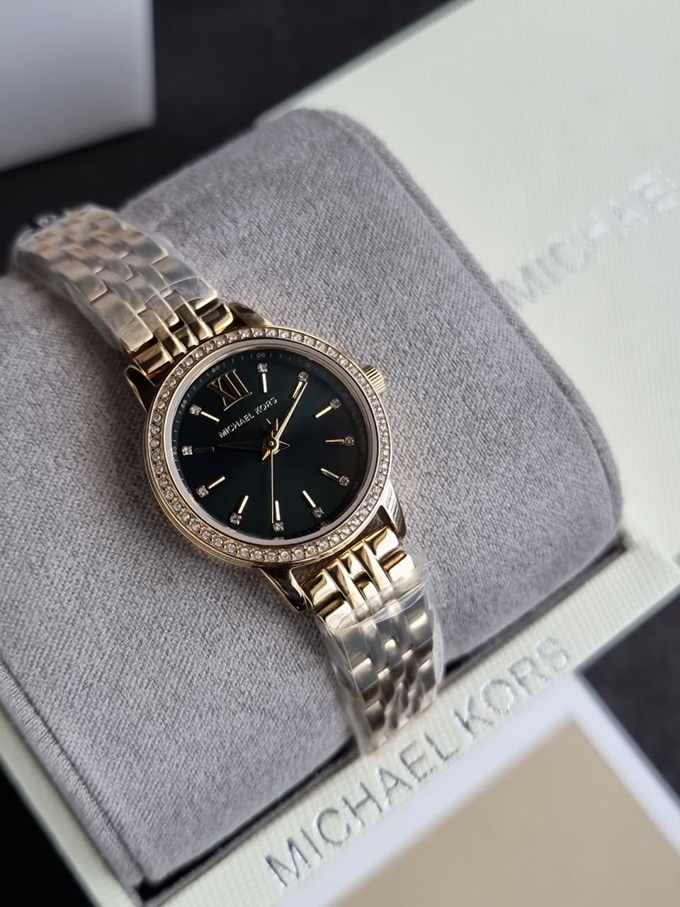 Michael Kors Gold-Tone Green Dial Women's Watch – MKO1233