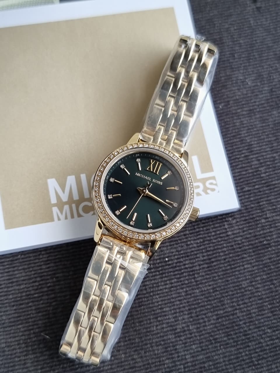 Michael Kors Gold-Tone Green Dial Women's Watch – MKO1233