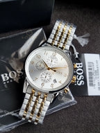 Hugo Boss Men’s Chronograph Quartz Stainless Steel White Dial 44mm Watch 1513499