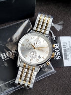 Hugo Boss Men’s Chronograph Quartz Stainless Steel White Dial 44mm Watch 1513499
