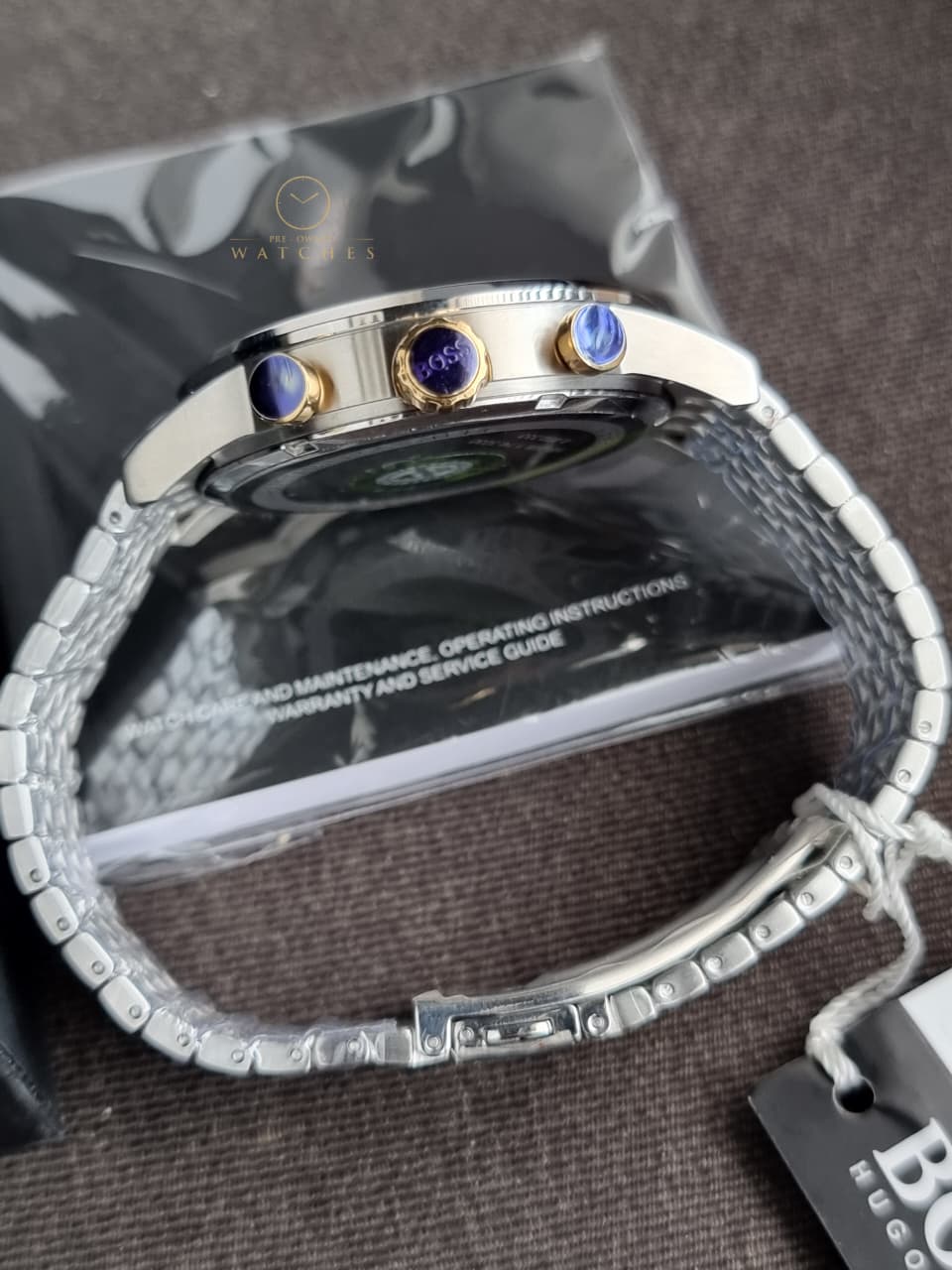Hugo Boss Men’s Chronograph Quartz Stainless Steel White Dial 44mm Watch 1513499