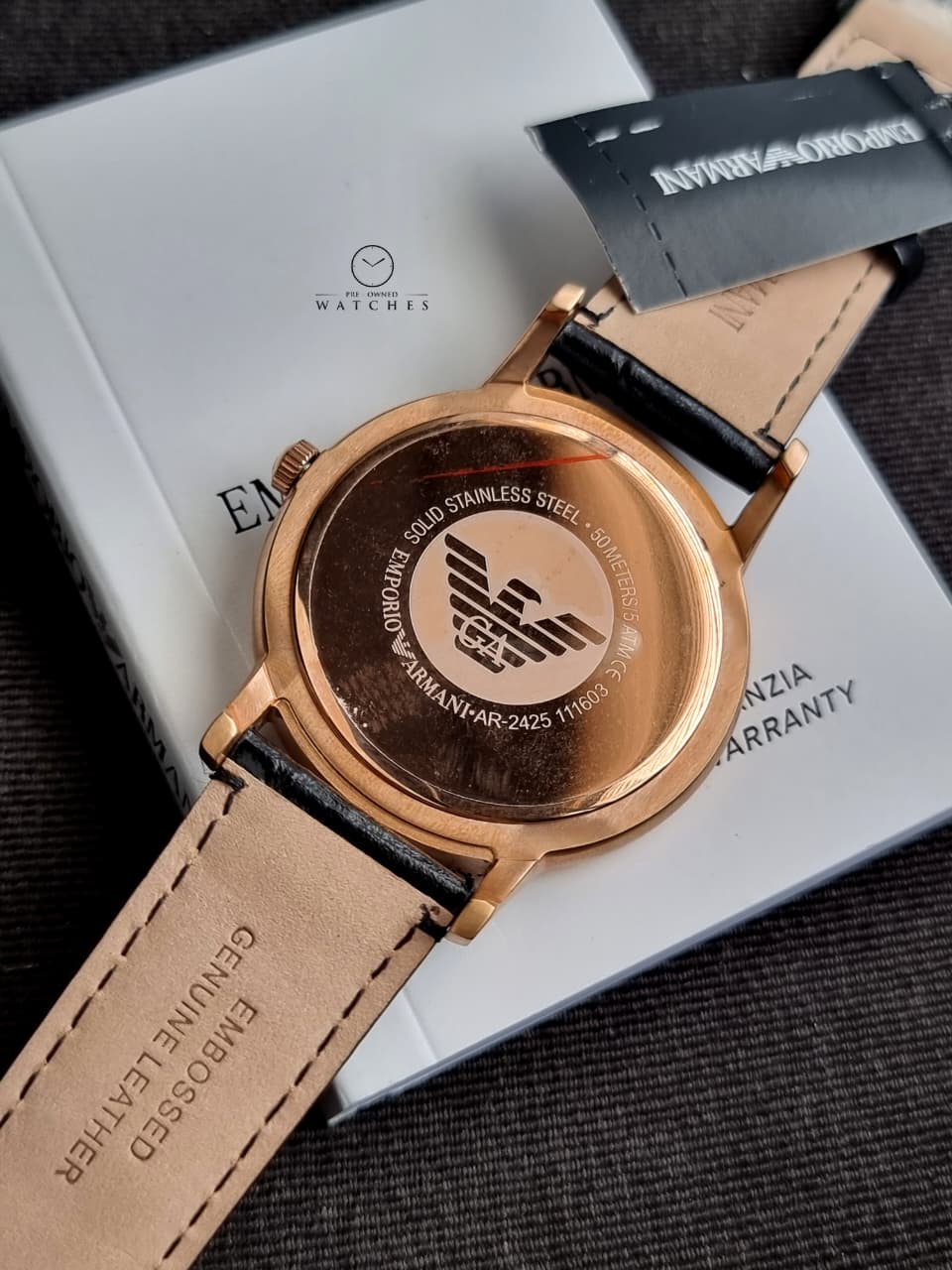 Emporio Armani Classic Black Dial Stainless Steel Men's Watch – AR2452