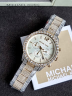 Michael Kors Layton Chronograph Crystal White Dial Ladies Watch – MK6792