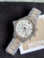 Michael Kors Layton Chronograph Crystal White Dial Ladies Watch – MK6792
