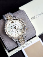 Michael Kors Layton Chronograph Crystal White Dial Ladies Watch – MK6792