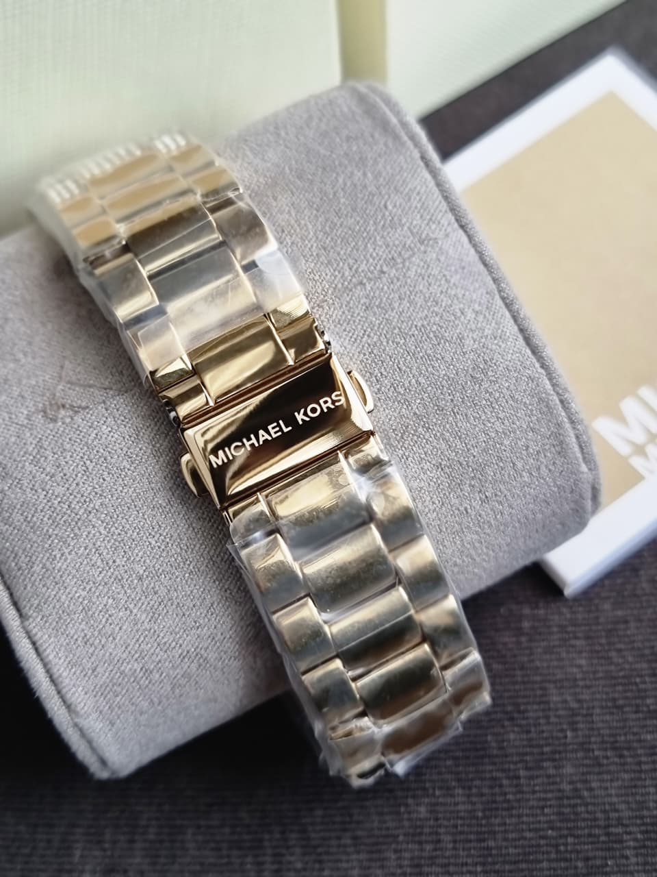 Michael Kors Lennox Gold Stainless Steel White Dial Quartz Watch for Ladies - MK6991