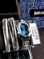 Just Cavalli Signature Snake Blue Dial Ladies Watch Item No. JC1L209M0025