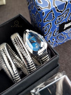 Just Cavalli Signature Snake Blue Dial Ladies Watch Item No. JC1L209M0025