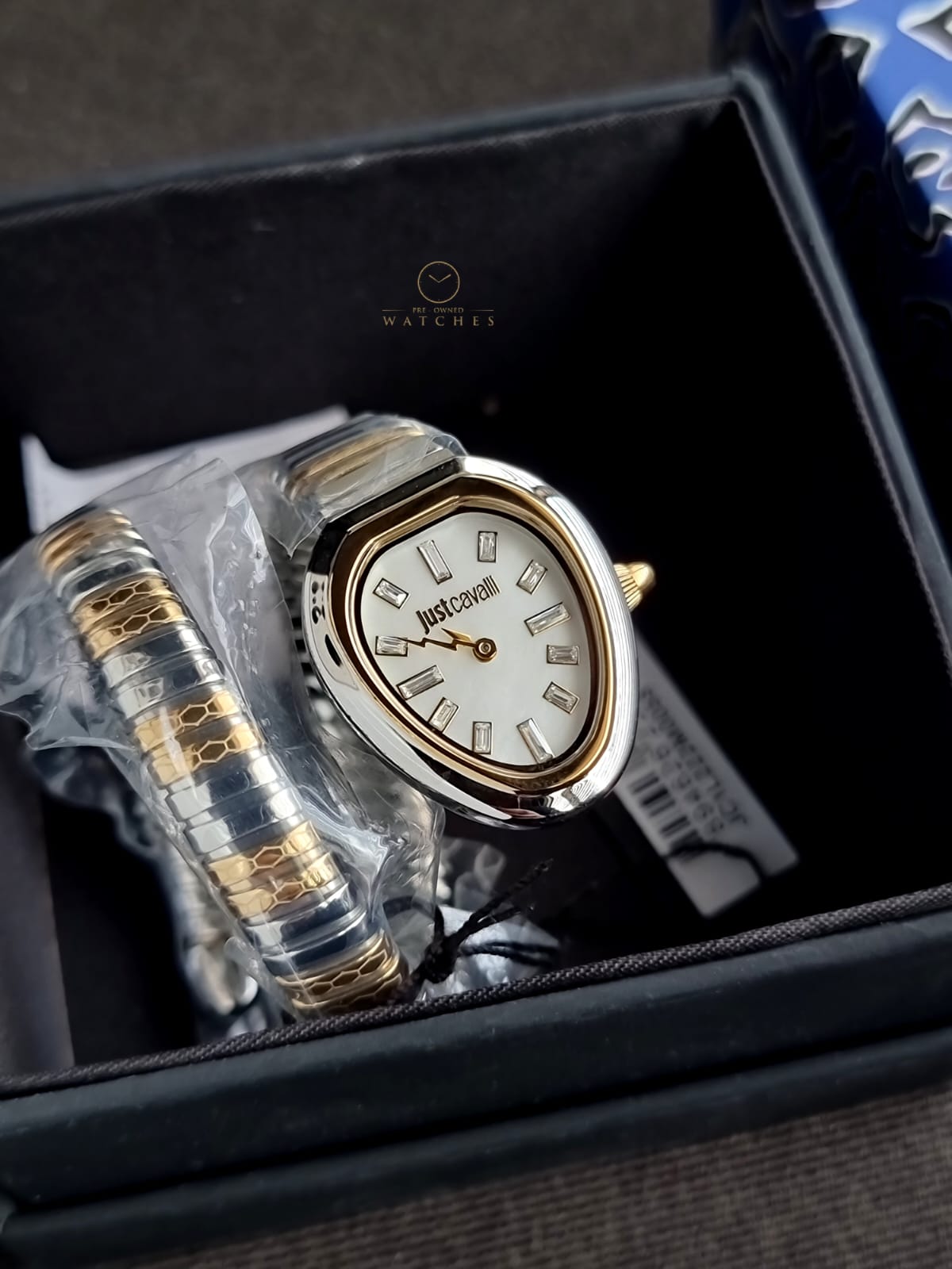 Just Cavalli Aversa Mother of Pearl Dial Two-Tone Steel Strap Women's Watch – JC1L222M0055