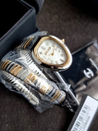 Just Cavalli Aversa Mother of Pearl Dial Two-Tone Steel Strap Women's Watch – JC1L222M0055