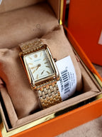 Tory Burch Eleanor Gold Stainless Steel White Dial Quartz Women's Watch – TBW1060