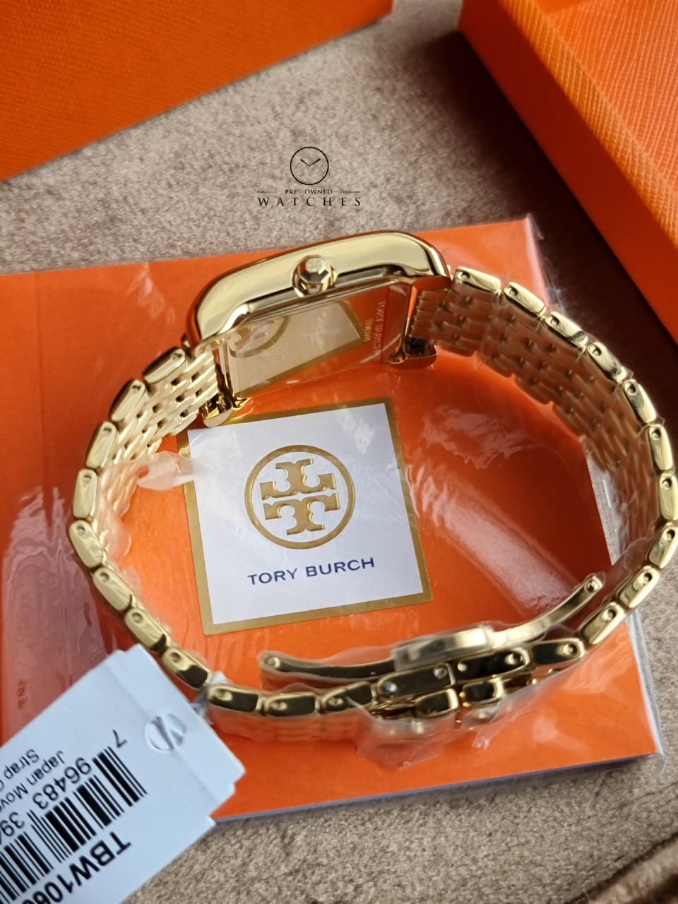 Tory Burch Eleanor Gold Stainless Steel White Dial Quartz Women's Watch – TBW1060