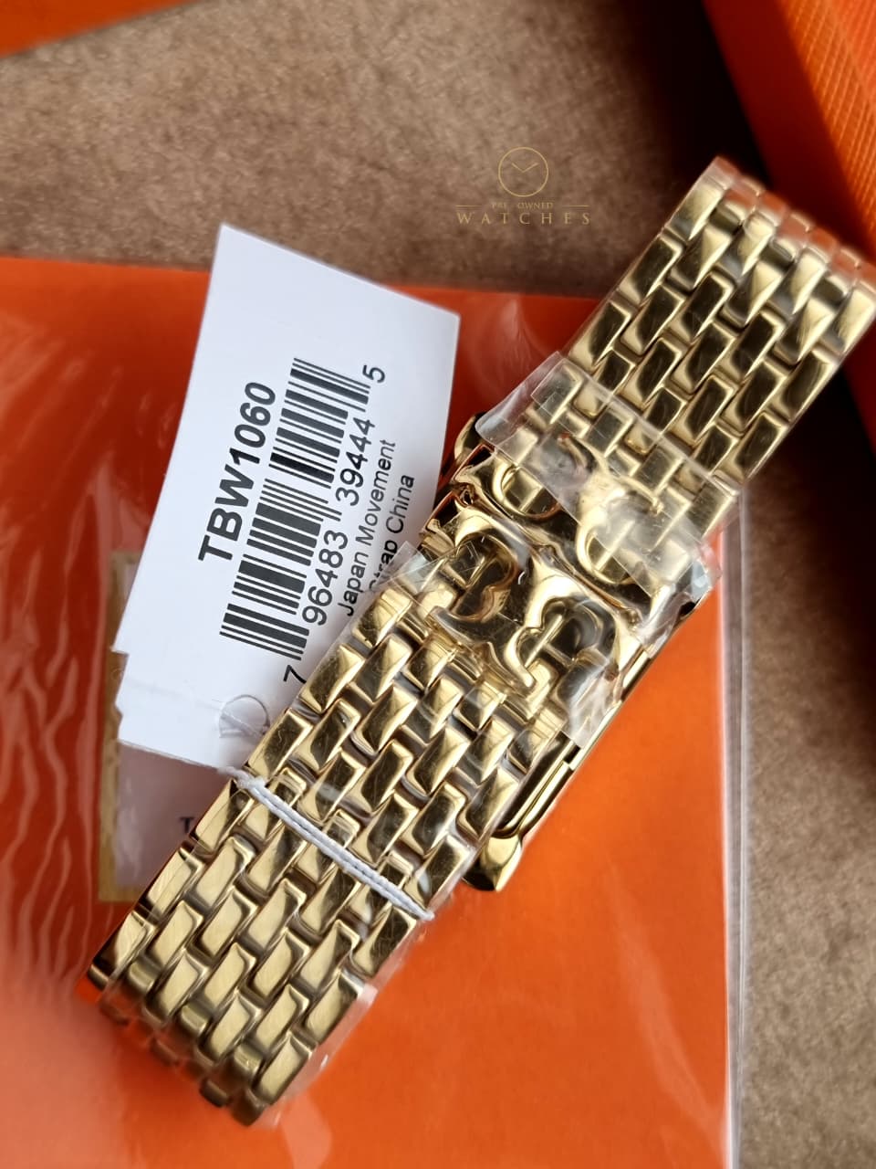Tory Burch Eleanor Gold Stainless Steel White Dial Quartz Women's Watch – TBW1060