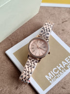 Michael Kors Lexington Rose Gold Stainless Steel Rose Gold Dial Women's Watch – MKO1232