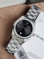 Emporio Armani Black Dial Silver Stainless Steel Quartz Men's Watch – AR11622